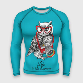 Мужской рашгард 3D с принтом Life is like a camera в городе Новоалтайск,  |  | bird | camera | life | night | owl | predator | взгляд | графика | жёлтый | жизнь | искусство | камера | картинка | красный | крутой | лучший | мода | модный | молодёжная | ночной | очки | птица | радуга | рисунок | сова