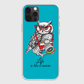 Чехол для iPhone 12 Pro Max с принтом Life is like a camera в городе Новоалтайск, Силикон |  | Тематика изображения на принте: bird | camera | life | night | owl | predator | взгляд | графика | жёлтый | жизнь | искусство | камера | картинка | красный | крутой | лучший | мода | модный | молодёжная | ночной | очки | птица | радуга | рисунок | сова