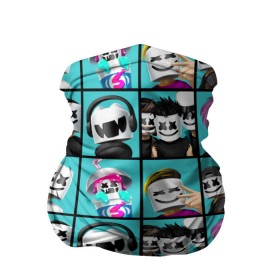 Бандана-труба 3D с принтом Marshmello в городе Новоалтайск, 100% полиэстер, ткань с особыми свойствами — Activecool | плотность 150‒180 г/м2; хорошо тянется, но сохраняет форму | christopher | comstock | dj | dotcom | friends | marshmallow | marshmello | usa | диджей | друзья | комсток | крис | маршмэллоу | продюсер | сша