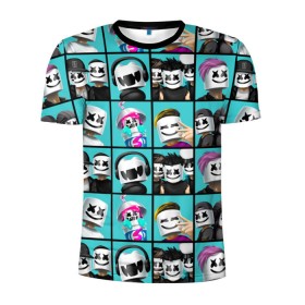 Мужская футболка 3D спортивная с принтом Marshmello в городе Новоалтайск, 100% полиэстер с улучшенными характеристиками | приталенный силуэт, круглая горловина, широкие плечи, сужается к линии бедра | christopher | comstock | dj | dotcom | friends | marshmallow | marshmello | usa | диджей | друзья | комсток | крис | маршмэллоу | продюсер | сша