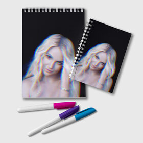 Блокнот с принтом Britney Glitch в городе Новоалтайск, 100% бумага | 48 листов, плотность листов — 60 г/м2, плотность картонной обложки — 250 г/м2. Листы скреплены удобной пружинной спиралью. Цвет линий — светло-серый
 | britney | britneyspears | glitch | icon | jean | pop | princess | spears | usa | бритни | бритниспирс | глич | джин | поп | работа | спирс | сша
