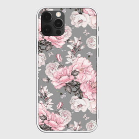 Чехол для iPhone 12 Pro Max с принтом Розовые розы в городе Новоалтайск, Силикон |  | Тематика изображения на принте: bouquets | color | gray | leave | lowers | ornament | patterns | pink | roses | букеты | графика | искусство | картинка | красивый | крутой | листья | мода | модный | молодёжная | орнамент | рисунок | розовые | розы | рукоделие | серый