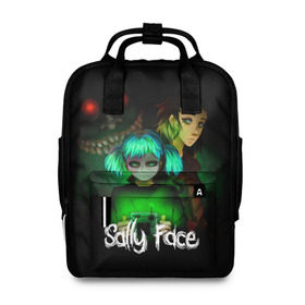 Женский рюкзак 3D с принтом Sally Face в городе Новоалтайск, 100% полиэстер | лямки с регулируемой длиной, сверху ручки, чтобы рюкзак нести как сумку. Основное отделение закрывается на молнию, как и внешний карман. Внутри два дополнительных кармана, один из которых закрывается на молнию. По бокам два дополнительных кармашка, куда поместится маленькая бутылочка
 | blue | diane | face | fisher | gizmo | henry | johnson | killer | larry | sally | генри | гизмо | джонсон | диана | ларри | лицо | салли | фейс | фишер
