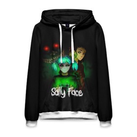 Мужская толстовка 3D с принтом Sally Face в городе Новоалтайск, 100% полиэстер | двухслойный капюшон со шнурком для регулировки, мягкие манжеты на рукавах и по низу толстовки, спереди карман-кенгуру с мягким внутренним слоем. | blue | diane | face | fisher | gizmo | henry | johnson | killer | larry | sally | генри | гизмо | джонсон | диана | ларри | лицо | салли | фейс | фишер