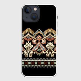 Чехол для iPhone 13 mini с принтом Орнамент в городе Новоалтайск,  |  | art | background | bright | color | creativity | flora | leaves | ornament | patterns | графика | искусство | картинка | красивый | крутой | листья | мода | модный | молодёжная | орнамент | рисунок | рукоделие | стиль | творчество | узоры 