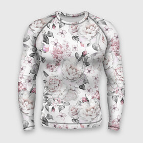 Мужской рашгард 3D с принтом Белые розы в городе Новоалтайск,  |  | bouquets | color | gray | leave | lowers | ornament | patterns | pink | roses | букеты | графика | искусство | картинка | красивый | крутой | листья | мода | модный | молодёжная | орнамент | рисунок | розовые | розы | рукоделие | серый
