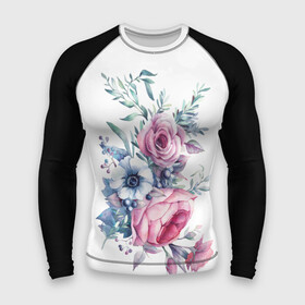 Мужской рашгард 3D с принтом Цветы в городе Новоалтайск,  |  | bouquets | flowers | pattern | roses | букеты | графика | жёлтый | зелёный | искусство | картинка | красивый | крутой | листья | мода | модный | молодёжная | оранжевый | орнамент | рисунок | розовый | розы | рукоделие