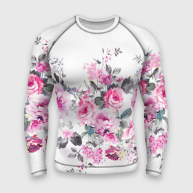 Мужской рашгард 3D с принтом Розовые розы в городе Новоалтайск,  |  | bouquets | color | gray | leave | lowers | ornament | patterns | pink | roses | букеты | графика | искусство | картинка | красивый | крутой | листья | мода | модный | молодёжная | орнамент | рисунок | розовые | розы | рукоделие | серый