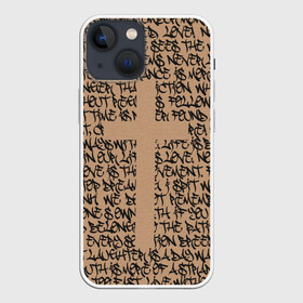 Чехол для iPhone 13 mini с принтом Каллиграфити и крест в городе Новоалтайск,  |  | Тематика изображения на принте: арт | боди ар | бодиарт | буквы | граффити | каллиграфия | крест | лампас | покрас | слова | стритарт | текст | улица