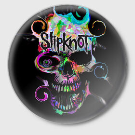 Значок с принтом Slipknot в городе Новоалтайск,  металл | круглая форма, металлическая застежка в виде булавки | Тематика изображения на принте: slipknot | грув | группа | джои джордисон | кори тейлор | метал | мик томсон | ню | петля | рок | слипкнот | удавка