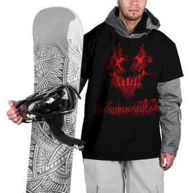Накидка на куртку 3D с принтом Mushroomhead в городе Новоалтайск, 100% полиэстер |  | ac dc | disturbed | linkin park | lp | metal | metallica | mushroomhead | music | pop | rap | rock | slipknot | song | метал | музыка | рок