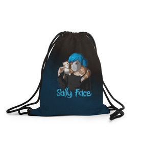 Рюкзак-мешок 3D с принтом Sally Face в городе Новоалтайск, 100% полиэстер | плотность ткани — 200 г/м2, размер — 35 х 45 см; лямки — толстые шнурки, застежка на шнуровке, без карманов и подкладки | sally face | гизмо | девид | девочка | игра | лари | ларри | мальчик | маска | мрачная | на лице | пых | с протезом | сал | сали | салли | салли фейс | фейс | фэйс | эддисон | эшли