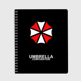 Тетрадь с принтом РЮКЗАК UMBRELLA в городе Новоалтайск, 100% бумага | 48 листов, плотность листов — 60 г/м2, плотность картонной обложки — 250 г/м2. Листы скреплены сбоку удобной пружинной спиралью. Уголки страниц и обложки скругленные. Цвет линий — светло-серый
 | ada wong | biohazard | game | gamer | leon | logo | mistic | raccoon city | re2 | resident evil 2 | rpd | stars | umbrella | ада вонг | амбрелла | зомби | игра | мистика | ужасы