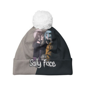Шапка 3D c помпоном с принтом Sally Face в городе Новоалтайск, 100% полиэстер | универсальный размер, печать по всей поверхности изделия | sally face | гизмо | девид | девочка | игра | лари | ларри | мальчик | маска | мрачная | на лице | пых | с протезом | сал | сали | салли | салли фейс | фейс | фэйс | эддисон | эшли