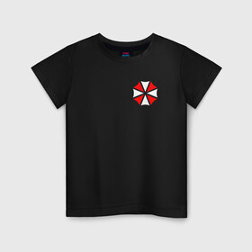 Детская футболка хлопок с принтом UMBRELLA CORP (НА СПИНЕ) в городе Новоалтайск, 100% хлопок | круглый вырез горловины, полуприлегающий силуэт, длина до линии бедер | ada wong | biohazard | game | gamer | leon | logo | mistic | raccoon city | re2 | resident evil 2 | rpd | stars | umbrella | ада вонг | амбрелла | зомби | игра | мистика | ужасы