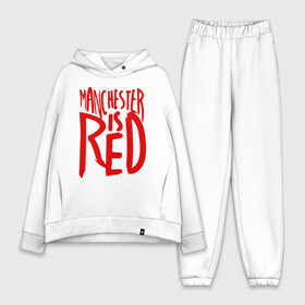 Женский костюм хлопок Oversize с принтом Manchester is Red в городе Новоалтайск,  |  | de gea | fellaini | lukaku | manchester | manchester united | mufc | rooney | де хеа | лукаку | манчестер | манчестер юнайтед | феллайни | футбол