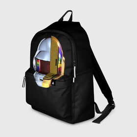 Рюкзак 3D с принтом Daft Punk в городе Новоалтайск, 100% полиэстер | лямки с регулируемой длиной, сверху петелька, чтобы рюкзак можно было повесить на вешалку. Основное отделение закрывается на молнию, как и внешний карман. Внутри два дополнительных кармана, один из которых закрывается на молнию. По бокам два дополнительных кармашка | daft punk | electronic | house | human | music | robot | дафт панк | музыка | синти поп | хаус | электроника