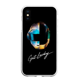 Чехол для iPhone XS Max матовый с принтом Daft Punk в городе Новоалтайск, Силикон | Область печати: задняя сторона чехла, без боковых панелей | daft punk | electronic | house | human | music | robot | дафт панк | музыка | синти поп | хаус | электроника