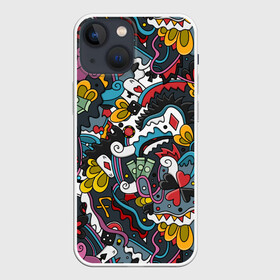 Чехол для iPhone 13 mini с принтом Покерный коллаж в городе Новоалтайск,  |  | буби | графика | деньги | доллары | игра | искусство | картинка | карты | катала | коллаж | красивый | крести | крутой | кубики | купюры | масти | модный | молод | орнамент | пики | покер | прикуп | рисунок