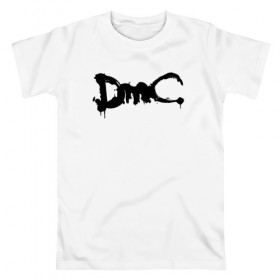 Мужская футболка хлопок с принтом DMC (НА СПИНЕ) в городе Новоалтайск, 100% хлопок | прямой крой, круглый вырез горловины, длина до линии бедер, слегка спущенное плечо. | dante | devil may cry | devil may cry 5 | dmc | game | hell | play | sword | ад | данте | игры | компьютерные игры 2019 | меч