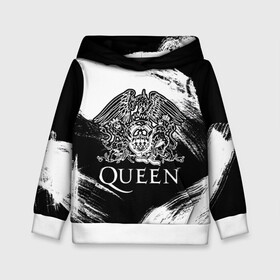 Детская толстовка 3D с принтом Queen в городе Новоалтайск, 100% полиэстер | двухслойный капюшон со шнурком для регулировки, мягкие манжеты на рукавах и по низу толстовки, спереди карман-кенгуру с мягким внутренним слоем | queen | брайан мэи | британская | группа | джон дикон | королева | роджер тейлор | рок | фредди меркьюри