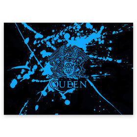 Поздравительная открытка с принтом Queen в городе Новоалтайск, 100% бумага | плотность бумаги 280 г/м2, матовая, на обратной стороне линовка и место для марки
 | Тематика изображения на принте: queen | брайан мэи | британская | группа | джон дикон | королева | роджер тейлор | рок | фредди меркьюри