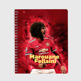 Тетрадь с принтом Marouane Fellaini в городе Новоалтайск, 100% бумага | 48 листов, плотность листов — 60 г/м2, плотность картонной обложки — 250 г/м2. Листы скреплены сбоку удобной пружинной спиралью. Уголки страниц и обложки скругленные. Цвет линий — светло-серый
 | de gea | fellaini | lukaku | manchester | manchester united | mufc | rooney | де хеа | лукаку | манчестер | манчестер юнайтед | феллайни | футбол