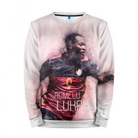 Мужской свитшот 3D с принтом Romelu Lukaku в городе Новоалтайск, 100% полиэстер с мягким внутренним слоем | круглый вырез горловины, мягкая резинка на манжетах и поясе, свободная посадка по фигуре | Тематика изображения на принте: de gea | fellaini | lukaku | manchester | manchester united | mufc | rooney | де хеа | лукаку | манчестер | манчестер юнайтед | феллайни | футбол