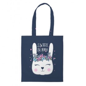 Сумка 3D повседневная с принтом Sweet bunny в городе Новоалтайск, 100% полиэстер | Плотность: 200 г/м2; Размер: 34×35 см; Высота лямок: 30 см | art | creat | drawing | graphics | picture | белый | влюбленный | графика | день святого валентина | заяц | зеленый | искусство | картинка | кролик | крутой | лучший | любовь | модный | подарок | праздник | пушистый