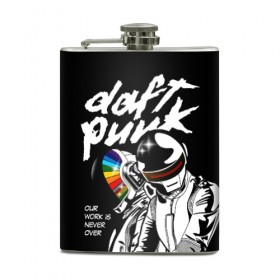 Фляга с принтом Daft Punk в городе Новоалтайск, металлический корпус | емкость 0,22 л, размер 125 х 94 мм. Виниловая наклейка запечатывается полностью | Тематика изображения на принте: daft punk | electronic | house | human | music | robot | дафт панк | музыка | синти поп | хаус | электроника