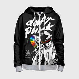 Детская толстовка 3D на молнии с принтом Daft Punk в городе Новоалтайск, 100% полиэстер |  манжеты и пояс оформлены широкой мягкой резинкой, двухслойный капюшон со шнурком для регулировки, спереди карманы и застежка-молния
 | daft punk | electronic | house | human | music | robot | дафт панк | музыка | синти поп | хаус | электроника