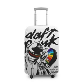 Чехол для чемодана 3D с принтом Daft Punk в городе Новоалтайск, 86% полиэфир, 14% спандекс | двустороннее нанесение принта, прорези для ручек и колес | daft punk | electronic | house | human | music | robot | дафт панк | музыка | синти поп | хаус | электроника