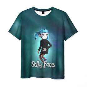 Мужская футболка 3D с принтом Sally Face в городе Новоалтайск, 100% полиэфир | прямой крой, круглый вырез горловины, длина до линии бедер | blue | diane | face | fisher | gizmo | henry | johnson | killer | larry | sally | генри | гизмо | джонсон | диана | ларри | лицо | салли | фейс | фишер