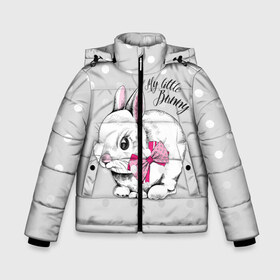 Зимняя куртка для мальчиков 3D с принтом My little Bunny в городе Новоалтайск, ткань верха — 100% полиэстер; подклад — 100% полиэстер, утеплитель — 100% полиэстер | длина ниже бедра, удлиненная спинка, воротник стойка и отстегивающийся капюшон. Есть боковые карманы с листочкой на кнопках, утяжки по низу изделия и внутренний карман на молнии. 

Предусмотрены светоотражающий принт на спинке, радужный светоотражающий элемент на пуллере молнии и на резинке для утяжки | art | best | cool | creativity | drawing | graphics | phonthasia | picture | trend | бант | белый | графика | животное | зайченок | зайчик | искусство | картинка | кролик | крутой | лучший | маленький | милый | модный | мой | пушистый
