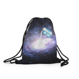 Рюкзак-мешок 3D с принтом Milky Way в городе Новоалтайск, 100% полиэстер | плотность ткани — 200 г/м2, размер — 35 х 45 см; лямки — толстые шнурки, застежка на шнуровке, без карманов и подкладки | cosmos | milk | nasa | space | космос | млечный путь | молоко