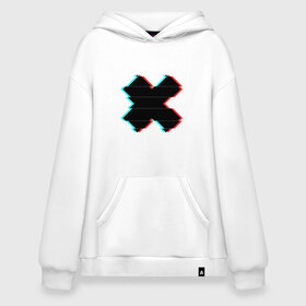 Худи SuperOversize хлопок с принтом Glitch Cross в городе Новоалтайск, 70% хлопок, 30% полиэстер, мягкий начес внутри | карман-кенгуру, эластичная резинка на манжетах и по нижней кромке, двухслойный капюшон
 | 