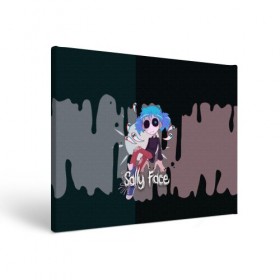 Холст прямоугольный с принтом Sally Face в городе Новоалтайск, 100% ПВХ |  | blue | diane | face | fisher | gizmo | henry | johnson | killer | larry | sally | генри | гизмо | джонсон | диана | ларри | лицо | салли | фейс | фишер