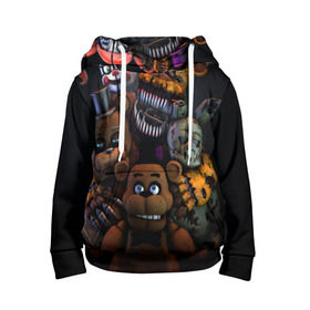 Детская толстовка 3D с принтом Five Nights at Freddy`s в городе Новоалтайск, 100% полиэстер | двухслойный капюшон со шнурком для регулировки, мягкие манжеты на рукавах и по низу толстовки, спереди карман-кенгуру с мягким внутренним слоем | five nights at freddy s | game | horror | игры | механические куклы | ночь | охранник | пять ночей у фредди | светящиеся глаза | ужас