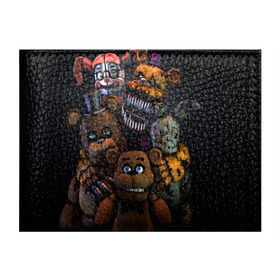 Обложка для студенческого билета с принтом Five Nights at Freddy`s в городе Новоалтайск, натуральная кожа | Размер: 11*8 см; Печать на всей внешней стороне | Тематика изображения на принте: five nights at freddy s | game | horror | игры | механические куклы | ночь | охранник | пять ночей у фредди | светящиеся глаза | ужас