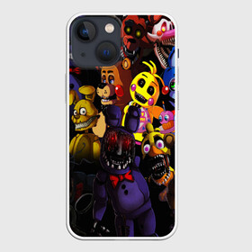 Чехол для iPhone 13 mini с принтом Five Nights at Freddys в городе Новоалтайск,  |  | five nights at freddy s | game | horror | игры | механические куклы | ночь | охранник | пять ночей у фредди | светящиеся глаза | ужас