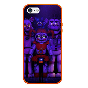 Чехол для iPhone 5/5S матовый с принтом Five Nights at Freddys в городе Новоалтайск, Силикон | Область печати: задняя сторона чехла, без боковых панелей | Тематика изображения на принте: five nights at freddy s | game | horror | игры | механические куклы | ночь | охранник | пять ночей у фредди | светящиеся глаза | ужас
