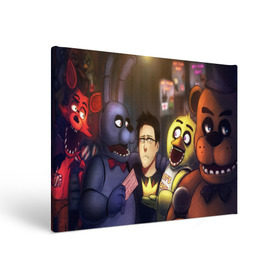 Холст прямоугольный с принтом Five Nights at Freddy`s в городе Новоалтайск, 100% ПВХ |  | Тематика изображения на принте: five nights at freddy s | game | horror | игры | механические куклы | ночь | охранник | пять ночей у фредди | светящиеся глаза | ужас