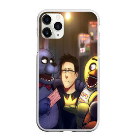 Чехол для iPhone 11 Pro матовый с принтом Five Nights at Freddys в городе Новоалтайск, Силикон |  | Тематика изображения на принте: five nights at freddy s | game | horror | игры | механические куклы | ночь | охранник | пять ночей у фредди | светящиеся глаза | ужас