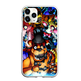 Чехол для iPhone 11 Pro матовый с принтом Five Nights at Freddys в городе Новоалтайск, Силикон |  | Тематика изображения на принте: five nights at freddy s | game | horror | игры | механические куклы | ночь | охранник | пять ночей у фредди | светящиеся глаза | ужас