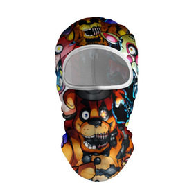 Балаклава 3D с принтом Five Nights at Freddy`s в городе Новоалтайск, 100% полиэстер, ткань с особыми свойствами — Activecool | плотность 150–180 г/м2; хорошо тянется, но при этом сохраняет форму. Закрывает шею, вокруг отверстия для глаз кайма. Единый размер | five nights at freddy s | game | horror | игры | механические куклы | ночь | охранник | пять ночей у фредди | светящиеся глаза | ужас