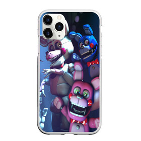 Чехол для iPhone 11 Pro матовый с принтом Five Nights at Freddys в городе Новоалтайск, Силикон |  | Тематика изображения на принте: five nights at freddy s | game | horror | игры | механические куклы | ночь | охранник | пять ночей у фредди | светящиеся глаза | ужас