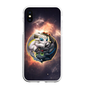 Чехол для iPhone XS Max матовый с принтом Night Fury в городе Новоалтайск, Силикон | Область печати: задняя сторона чехла, без боковых панелей | Тематика изображения на принте: how to train your dragon | night fury | беззубик | дракон | инь янь | как приручить дракона | ночная фурия