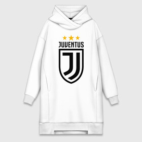 Платье-худи хлопок с принтом Ювентус в городе Новоалтайск,  |  | bianconeri | juve | juventus | италия | роналду | серия а | турин | форма | футбол | футболист | футбольная | футбольный клуб | черно белые | юве | ювентус