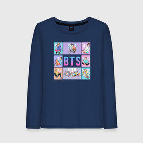 Женский лонгслив хлопок с принтом BTS в городе Новоалтайск, 100% хлопок |  | bangtan boys | bt21 | bts | bts army | bts stickers | j hope | jimin | jin | jungkook | k pop | rap monster | rapmon | suga | v | бтс | корея | стикеры bts