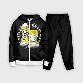 Детский костюм 3D с принтом Sporty style, sneakers в городе Новоалтайск,  |  | sport | streng | бег | белый | графика | жёлтый | искусство | картинка | кеды | крутой | лучший | мода | молодежная | надпись | обувь | путешествие | рисунок | сила | скорость | спорт | спортивная | стиль
